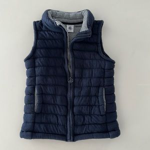 PETIT BATEAU Children Navy Quilted Vest Size 5
